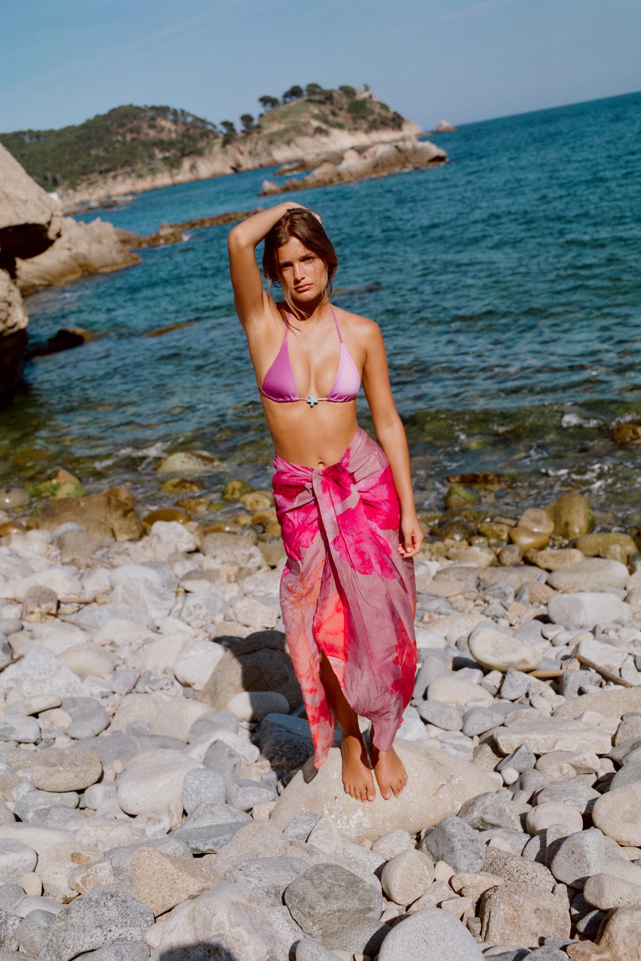 KNOTTED FLORAL PRINT SARONG